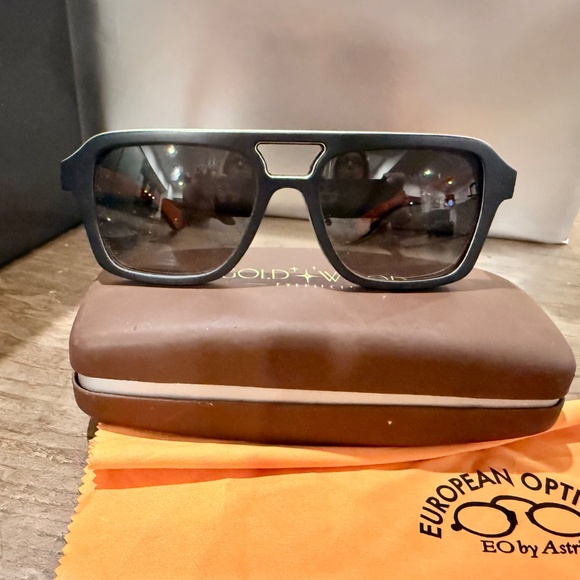 Hercules Sunglasses by Gold & Wood w/Original Case and Cloth - Picture 7 of 7